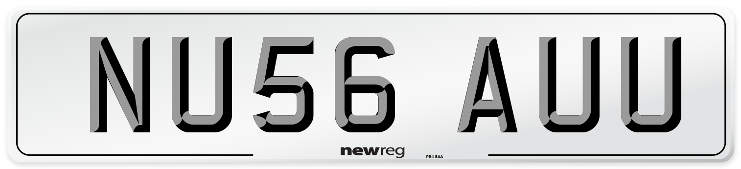 NU56 AUU Number Plate from New Reg